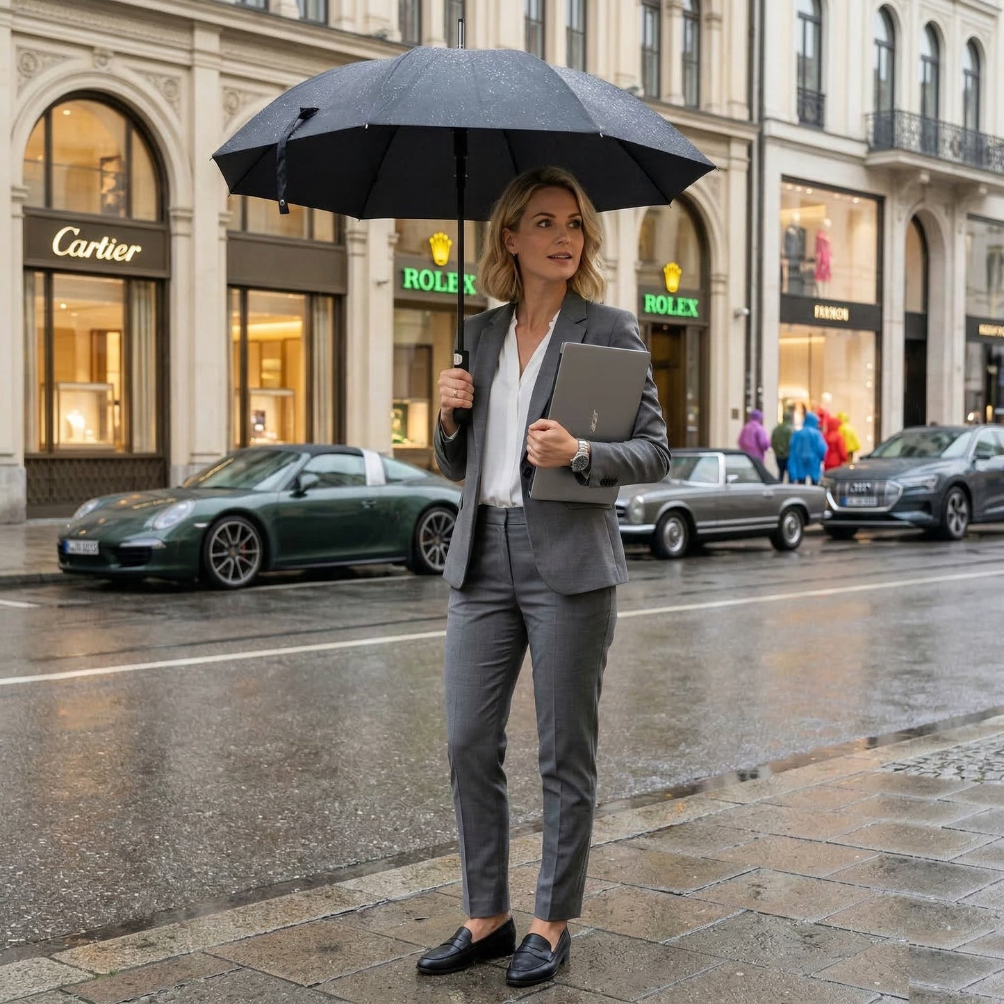 Ombrello da uomo CitySafe – ombrello di sicurezza da 78 cm