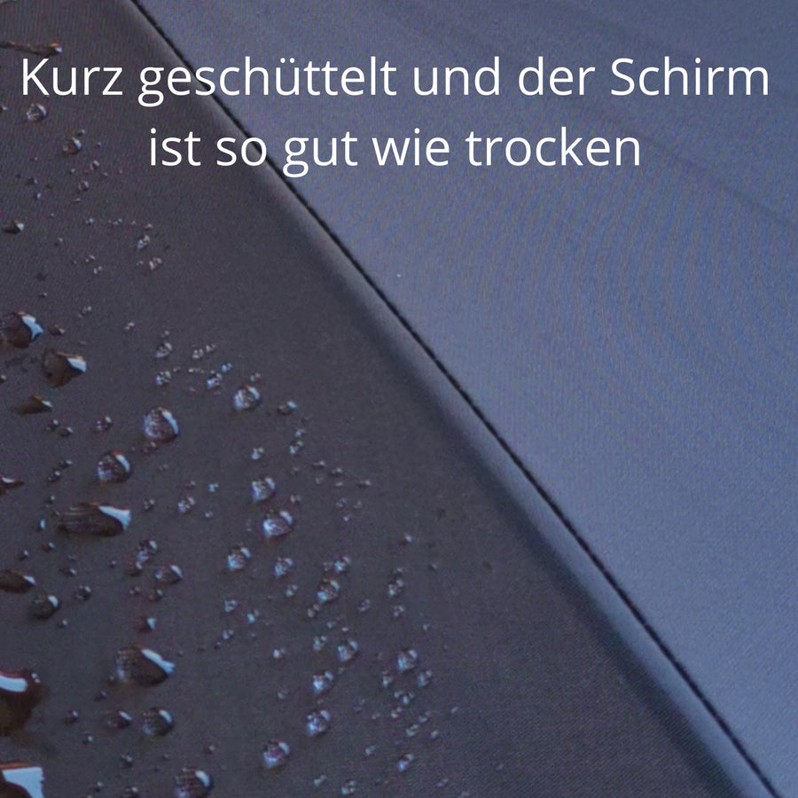 Sicherheitsschirm mit wasserabweisendem Bezug